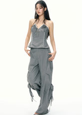 Lace V-Neck Camisole & Pants Set